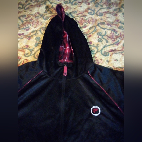 Protege Reversable Athletic Training Performance Hoodie Jacket Men's L Black/Red - Picture 3 of 14